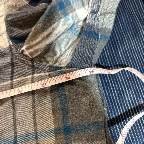 Old Navy Mens XXL Vintage Flannel Shirt Plaid Long Sleeve Button Up Regular Fit - Picture 5 of 7